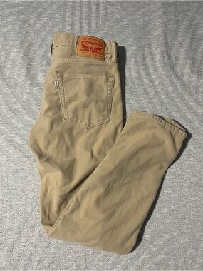 Levi's 511 Slim Fit Jeans Men's 33x30 Tan Khaki Beige Denim